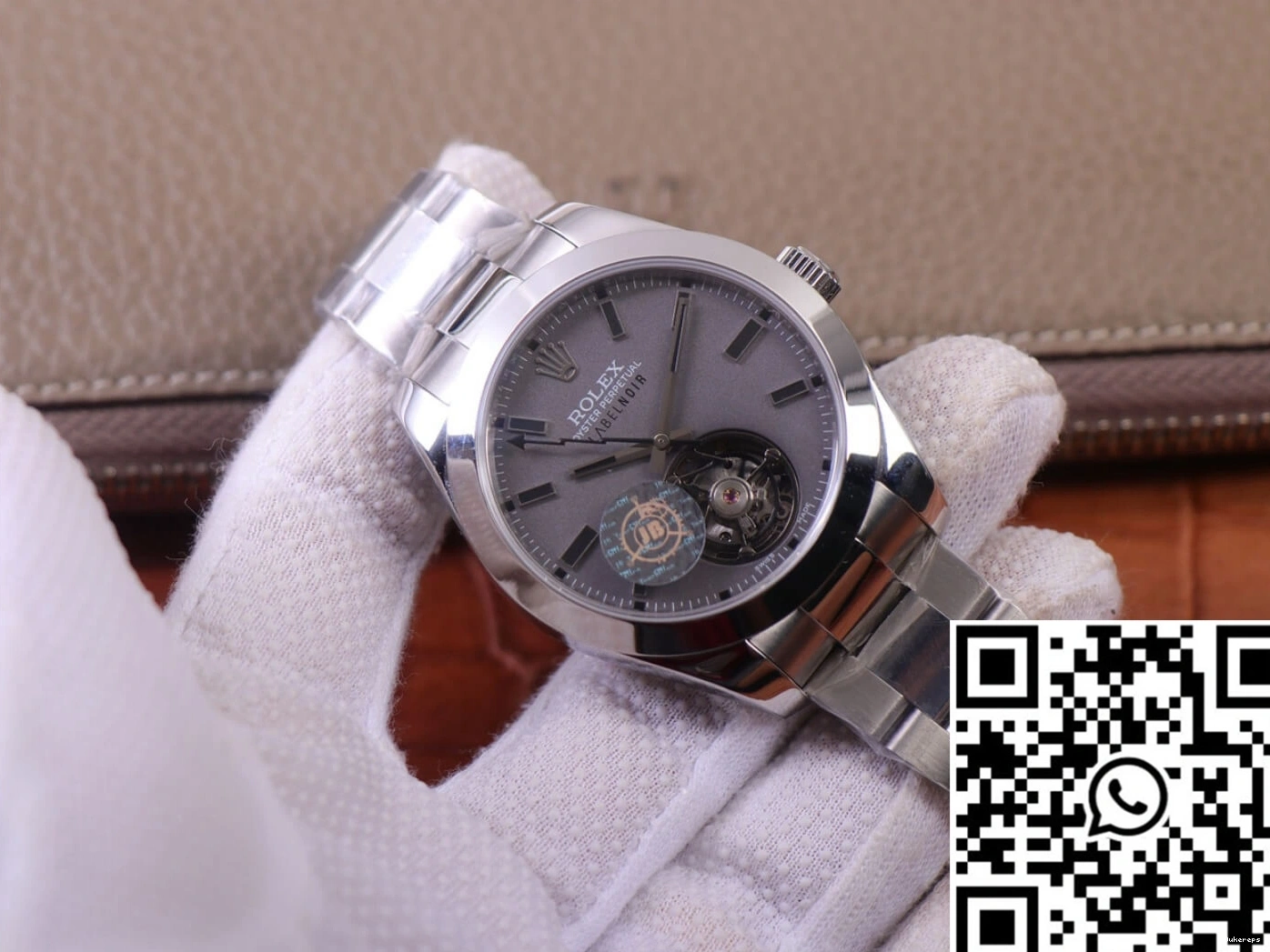 116400 Rolex Silver Milgauss Design Factory Noir watch Base JB case Label Replica LNT01HS-001 0101